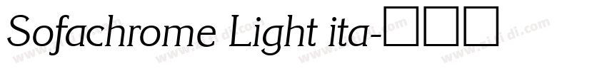 Sofachrome Light ita字体转换